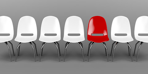 Image showing Unique red chair