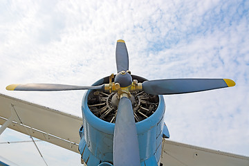 Image showing The engine and propeller plane AN2.