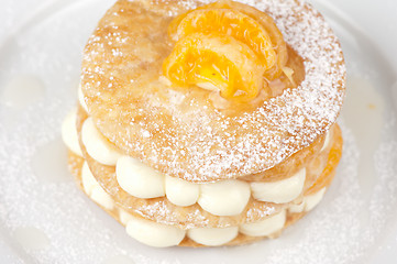 Image showing millefeuille with tangerine