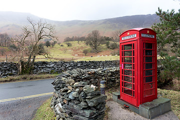 Image showing Rural English phone box