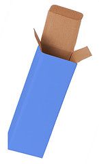 Image showing Blue cardboard box on a white background