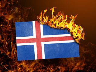 Image showing Flag burning - Iceland