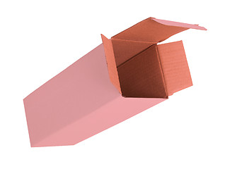 Image showing Red cardboard box on a white background