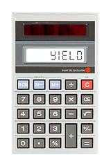 Image showing Old calculator - yield