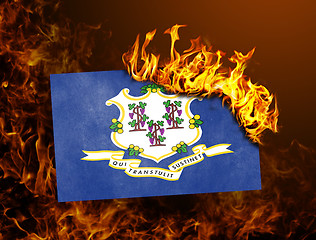 Image showing Flag burning - Connecticut