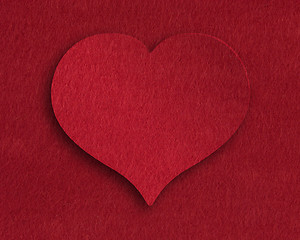 Image showing Heart of felt