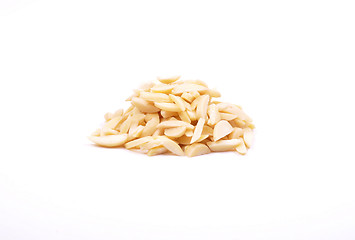 Image showing Almond slivers on white
