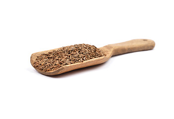 Image showing Caraway seeds on shovel