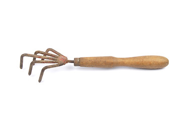 Image showing Hand rake on white