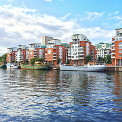 Image showing Modern residential neighborhood in Stockholm