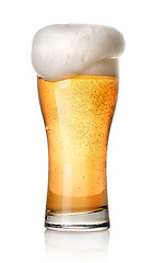 Image showing Glass of light beer