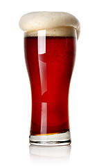 Image showing Froth on red beer