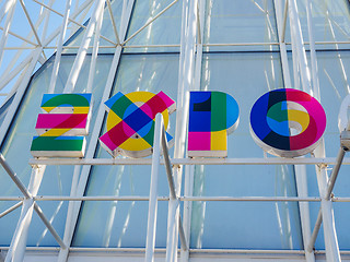 Image showing Expo Milano 2015 flags