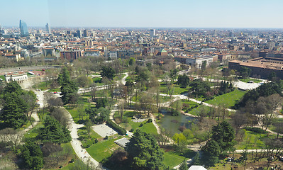 Image showing Milan aerial view
