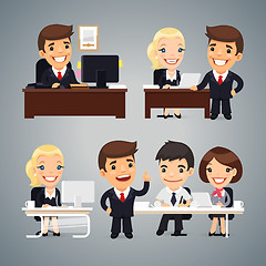 Image showing Businessmen at the Table Teamwork
