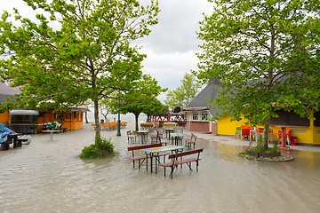 Image showing Roads and streets submerged