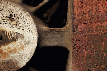 Image showing Industrial worn metal closeup photo