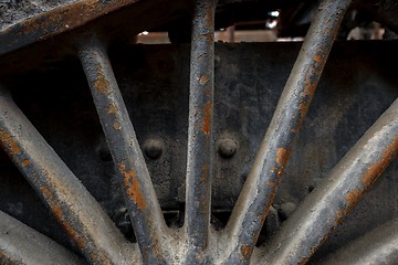 Image showing Industrial worn metal closeup photo