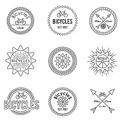Image showing Set of outline emblems