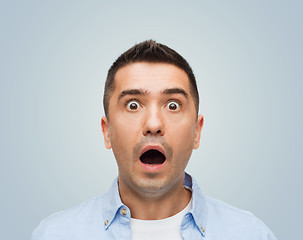 Image showing scared man shouting