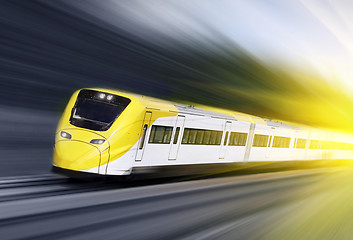 Image showing Fast train in motion 