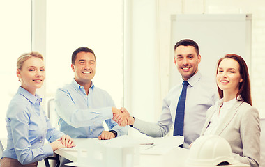 Image showing happy team of architects and designers in office