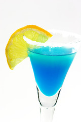 Image showing Blue Margarita in a Glass