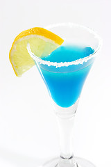Image showing Blue Margarita With Lemon