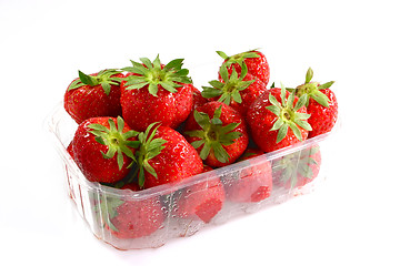 Image showing Box of Strawberries