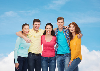 Image showing group of smiling teenagers