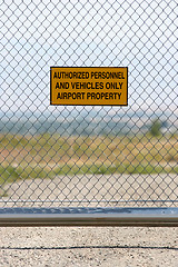 Image showing airport - authorized personnel only