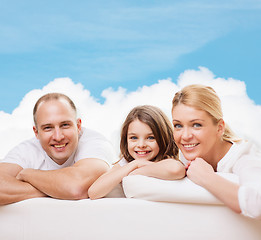 Image showing happy family at home