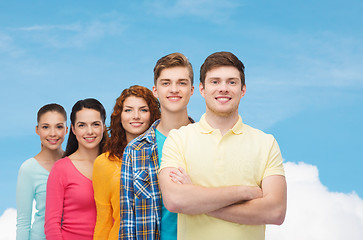 Image showing group of smiling teenagers