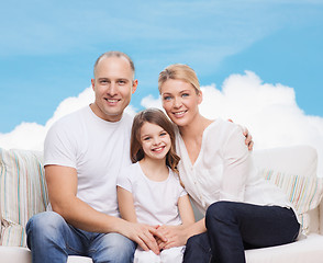 Image showing happy family at home