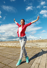 Image showing beautiful dancing girl in movement