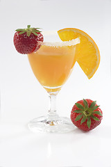 Image showing Orange Juice with Strawberries