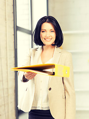 Image showing woman with folder