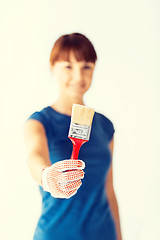 Image showing woman with paintbrush