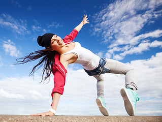 Image showing beautiful dancing girl in movement