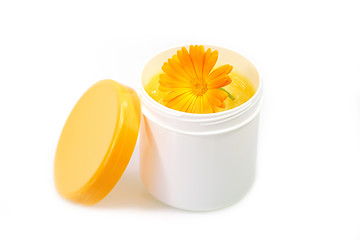 Image showing Handcream with marigold