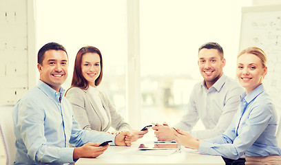 Image showing business team having meeting in office