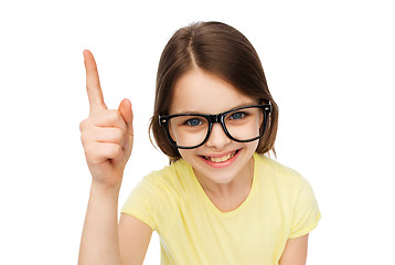 Image showing smiling little girl in eyeglasses