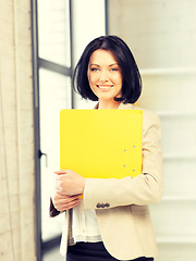 Image showing woman with folder