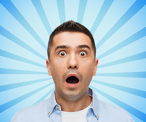 Image showing scared man shouting