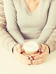 Image showing woman and man with take away coffee cup