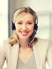 Image showing friendly female helpline operator