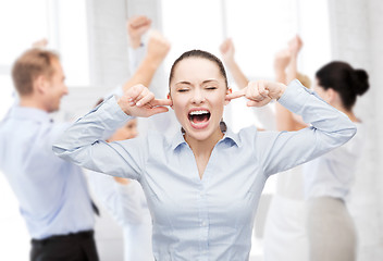 Image showing angry screaming businesswoman