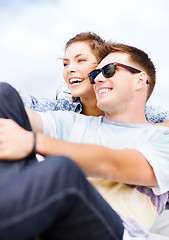 Image showing teenagers hanging out outside