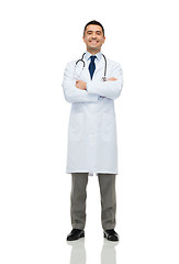 Image showing smiling male doctor in white coat