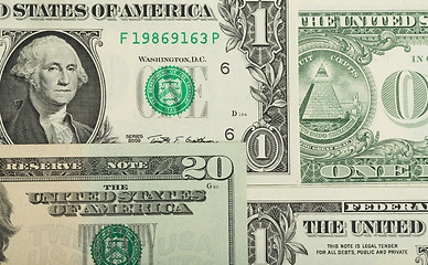 Image showing USA dollar money banknotes texture background